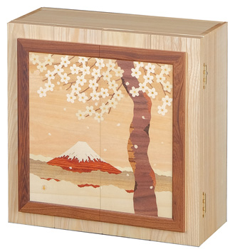 木象嵌「桜富士」